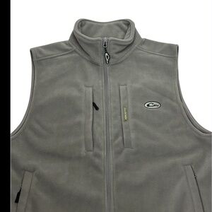 Drake Waterfowl Vest Magnattach Men’s Size Large Gray Fleece Full Zip Pockets